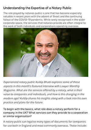 Kuldip Bhatti magazine cover